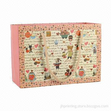 Little Paper Gift Bag, Made of 200g Art Paper, OEM Samples are Available